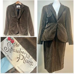 vintage 70’s THE STRAWBERRY PLANT skirt set - extra small